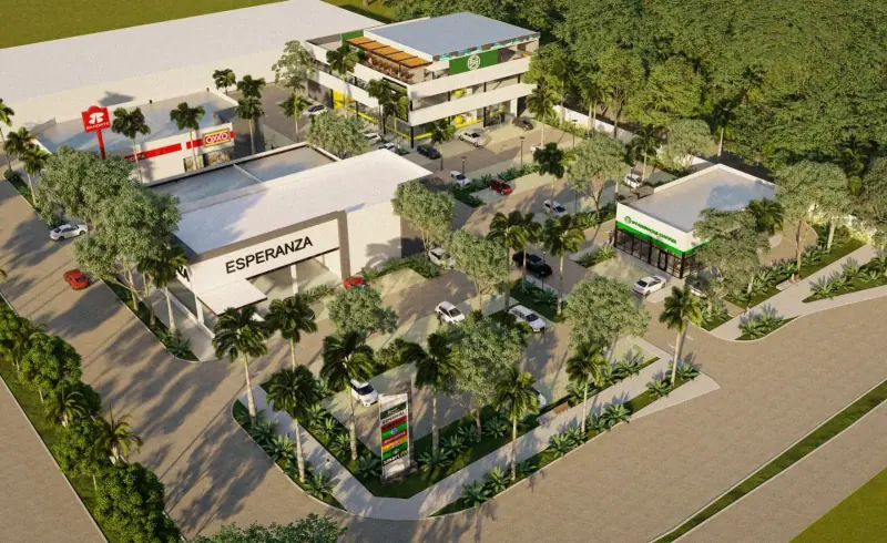 Render conceptual de Las Américas, entrada, Mérida